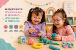El juego inclusivo busca que todos los niños puedan participar, aprender y disfrutar sin importar sus diferencias o necesidades particulares.