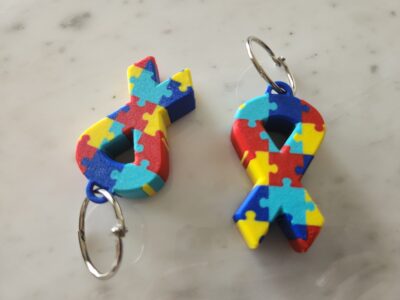 Autism Awareness Ribbon Keychain