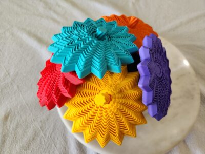 Dahlia Fidget Sensory Flower Spinner