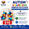 Autism Awareness Ribbon Keychain