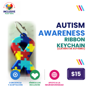 Autism Awareness Ribbon Keychain
