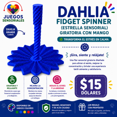 Dahlia Fidget Sensory Flower Spinner
