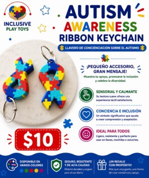 Autism Awareness Ribbon Keychain