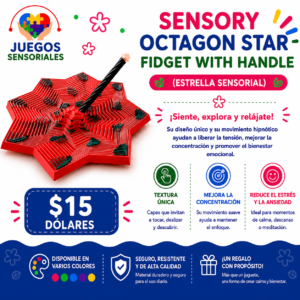 Sensory Octagon Star Fidget with Handle (Estrella Sensorial)