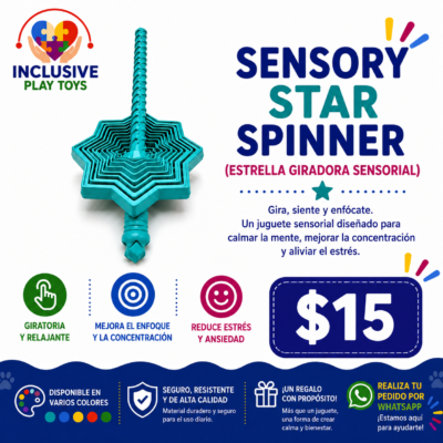 Sensory Star Spinner (Estrella Giradora Sensorial)